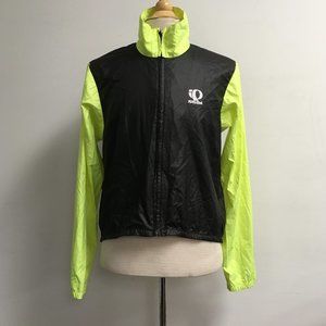 PEARL IZUMI black neon green cycling jacket pouch pocket S